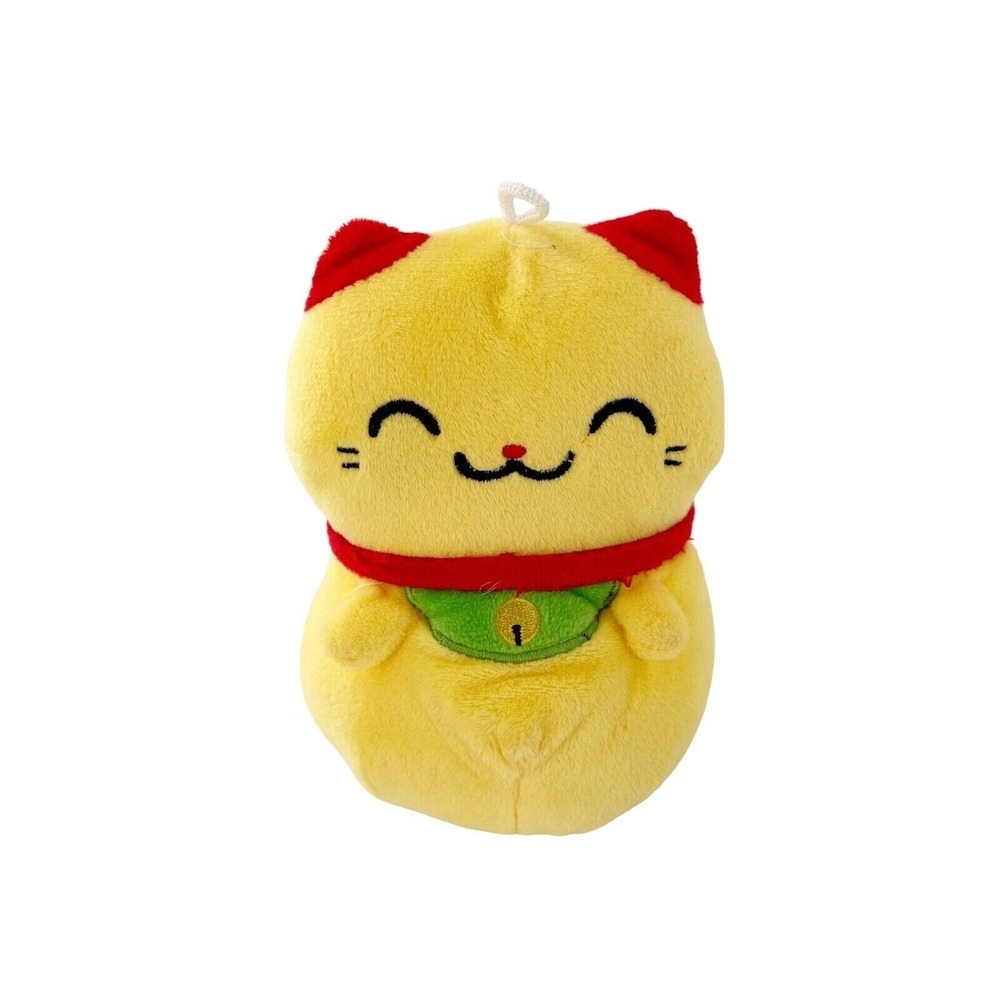 KleptoCats‎ Plush Lucky Cat Yellow Stuffed Toy 8" Polyester Fiber By Good Stuff